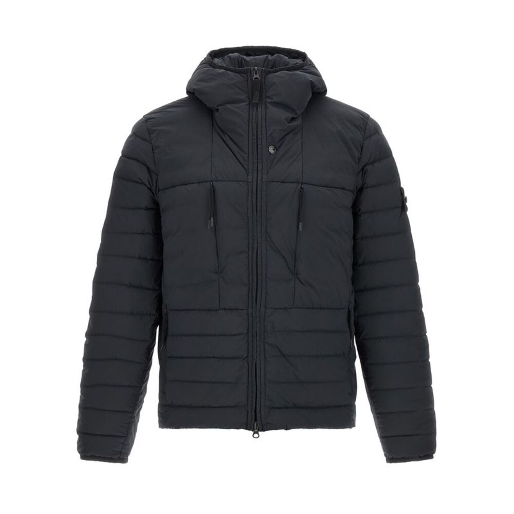 Stone Island Blue Polyamide Full-Length Men's Jacket